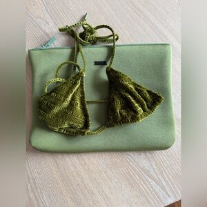 NWOT Triangl Bikini TOP ONLY - New Vinca Varo in Green Velvet